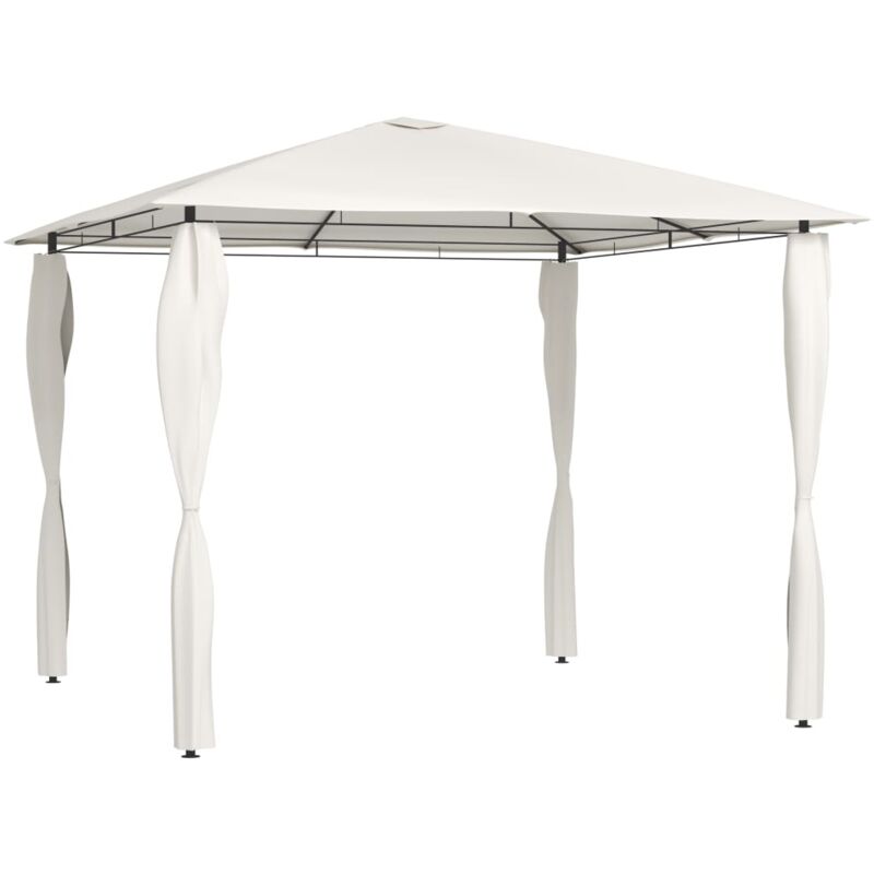 

Cenador con cubiertas de postes crema 3x3x2,6 m 160 g/m² - Crema - Vidaxl