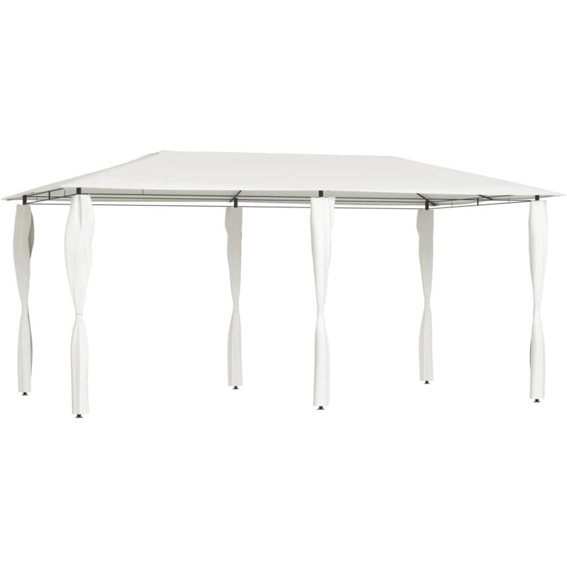 

Cenador con cubiertas de postes crema 3x6x2,6 m 160 g/m² - Crema - Vidaxl