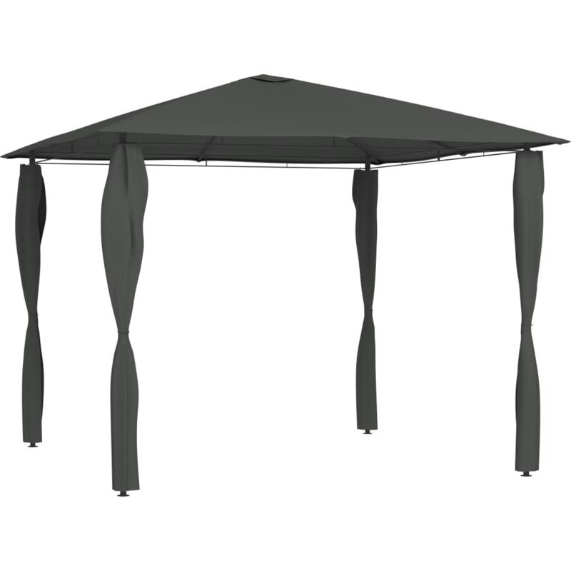 

Cenador con cubiertas de postes antracita 3x3x2,6 m 160 g/m² - Antracita - Vidaxl