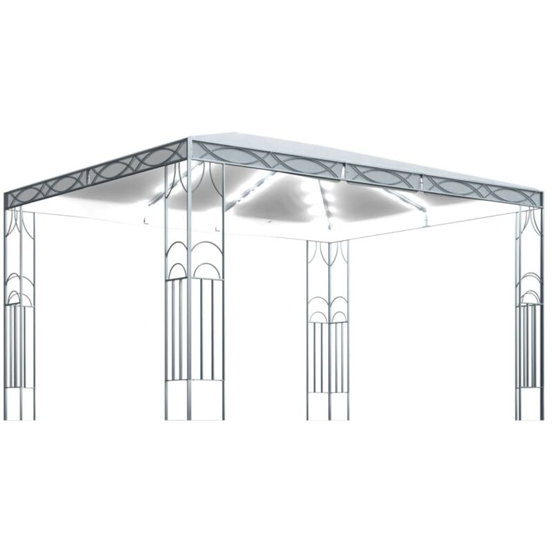 

Vidaxl - Cenador con tira de luces LED 400x300 cm crema - Crema