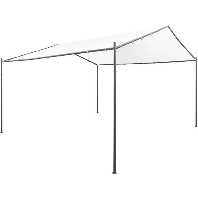 

vidaXL Cenador de jardín blanco 400x400x260 cm 180 g/m² - Blanco