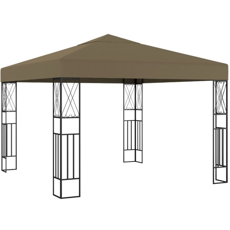 

vidaXL Cenador de tela gris taupé 3x3 m - Gris Topo