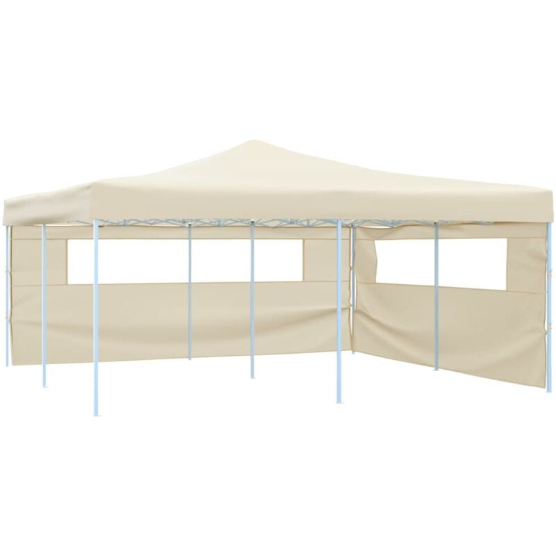 

Cenador Plegable con 2 Paredes 5x5 m Crema - Crema - Vidaxl