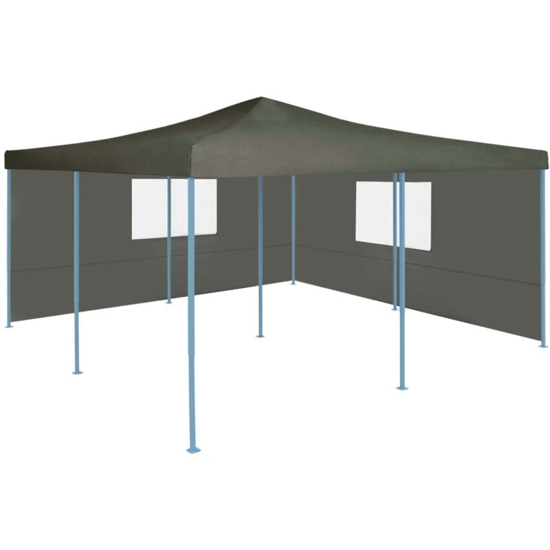 

Cenador Plegable con 2 Paredes 5x5 m Gris Antracita - Antracita - Vidaxl