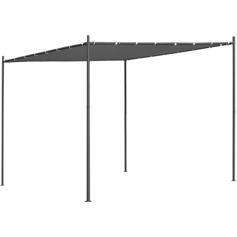 

vidaXL Cenador tejado inclinado gris antracita 300x300x251 cm 180 g/m² - Antracita