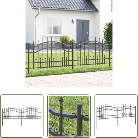 vidaXL Cerca exterior -  Valla de Jardín Gris 240 x 118 cm