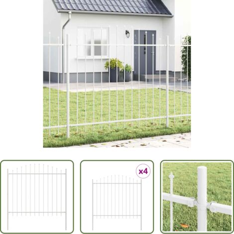vidaXL Cerca resistente al agua -  Valla de Jardín 4 pcs 170 x 165 cm