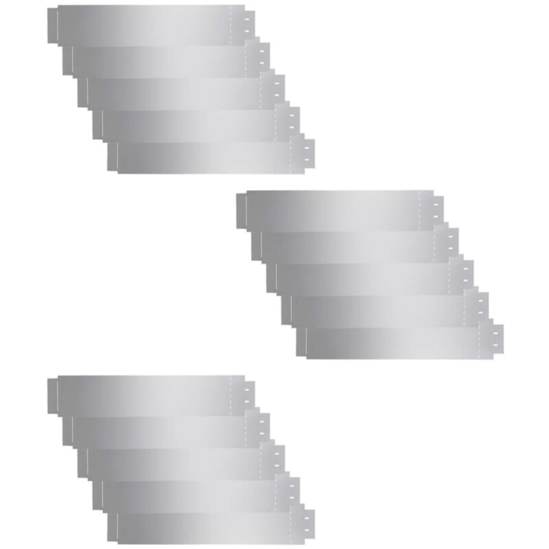 

vidaXL Cercas para Césped Acero Galvanizado 100x20 cm 15 Piezas - Plateado