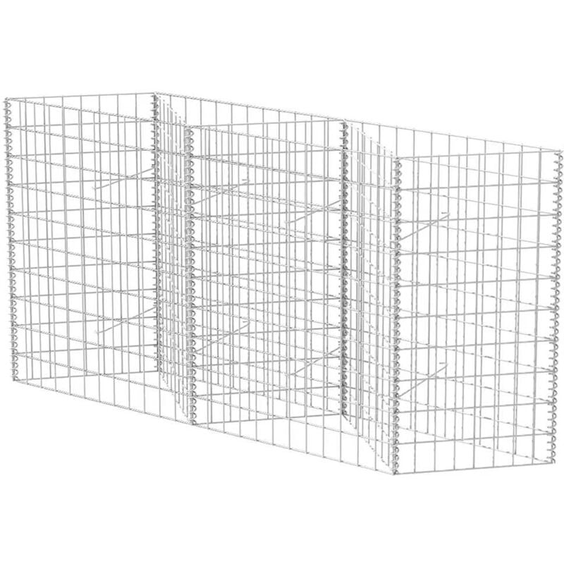 

Cesta de muro de gaviones acero galvanizado 120x30x100 cm - Plateado - Vidaxl