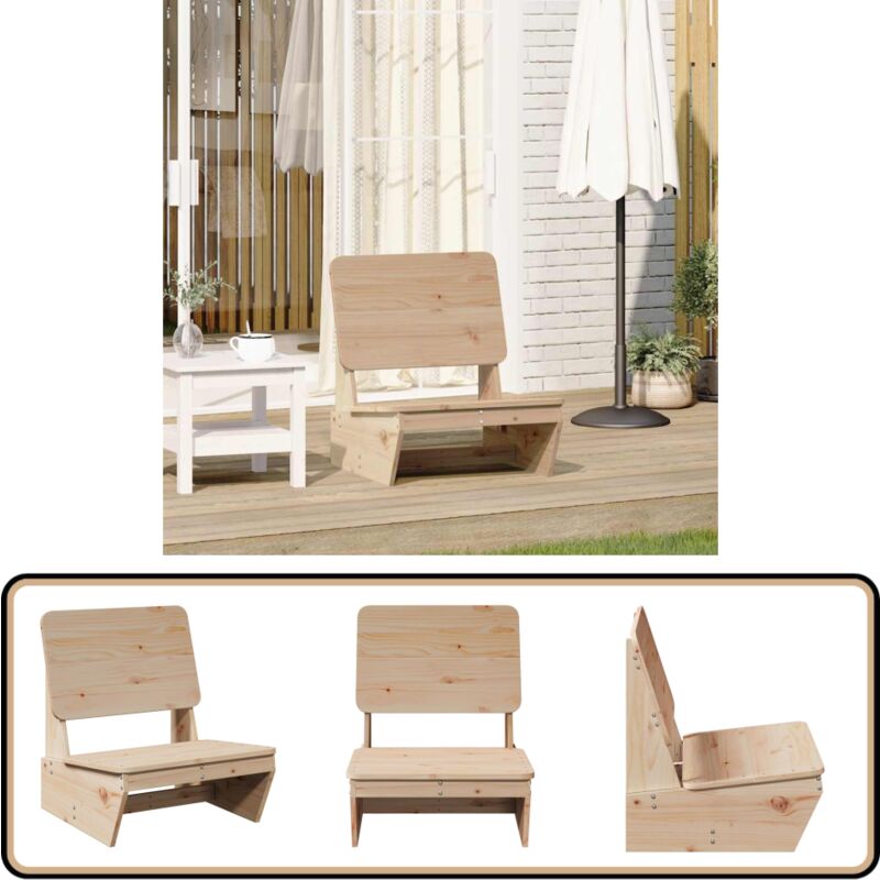 Chaise de jardin 60x64x70,5 cm bois de pin massif - Vidaxl