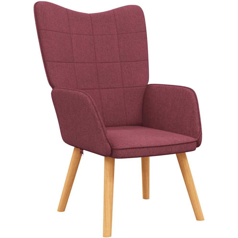 vidaXL Chaise de relaxation Rouge bordeaux Tissu