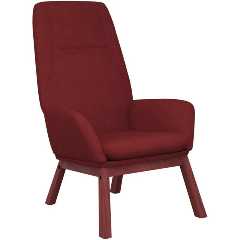 Chaise de relaxation Rouge bordeaux Tissu Vidaxl