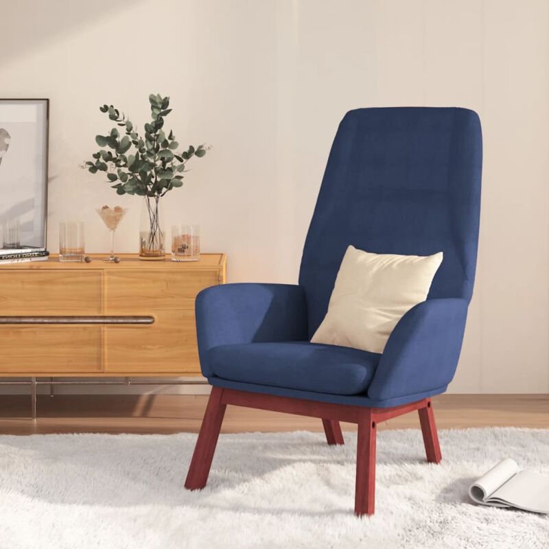 Chaise de relaxation Bleu Tissu Vidaxl