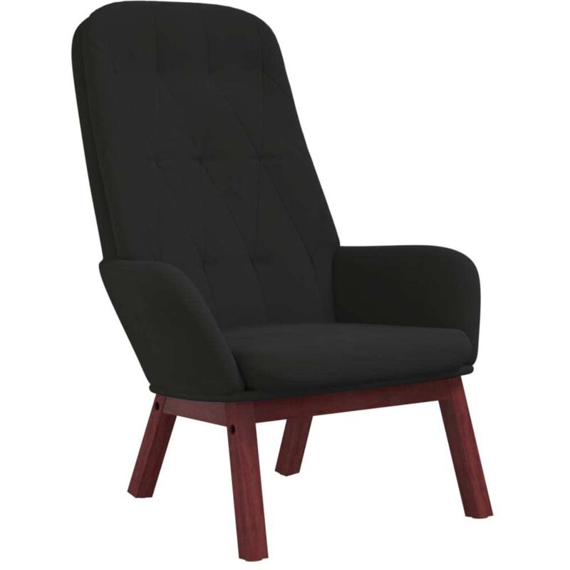Chaise de relaxation Noir Velours Vidaxl
