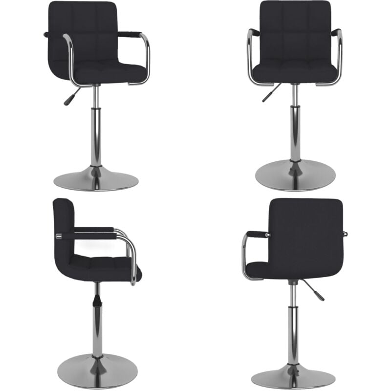 vidaXL Chaise de salle à manger Tissu Noir