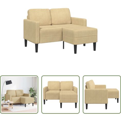 vidaXL Chaise longue -  Divano 2 Posti con Chaise a L Verde Grigio 125 cm Lino