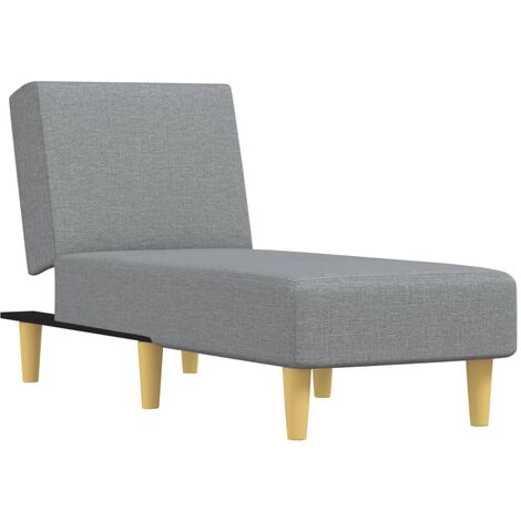 vidaXL Chaise Longue in Tessuto Grigio Chiaro