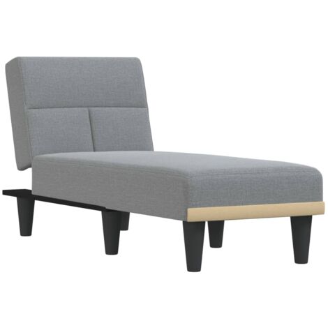 vidaXL Chaise Longue in Tessuto Grigio Chiaro