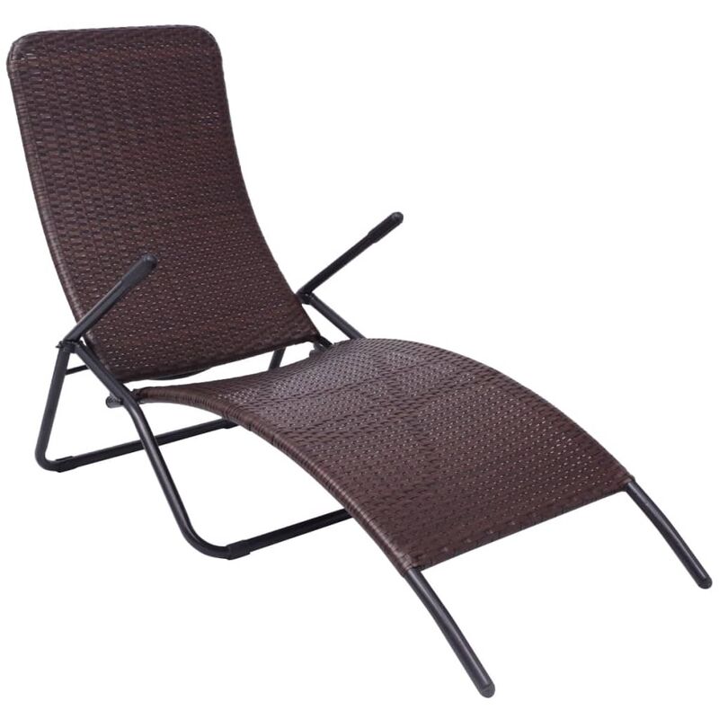 Vidaxl - Chaise longue pliable Rotin synthétique Marron