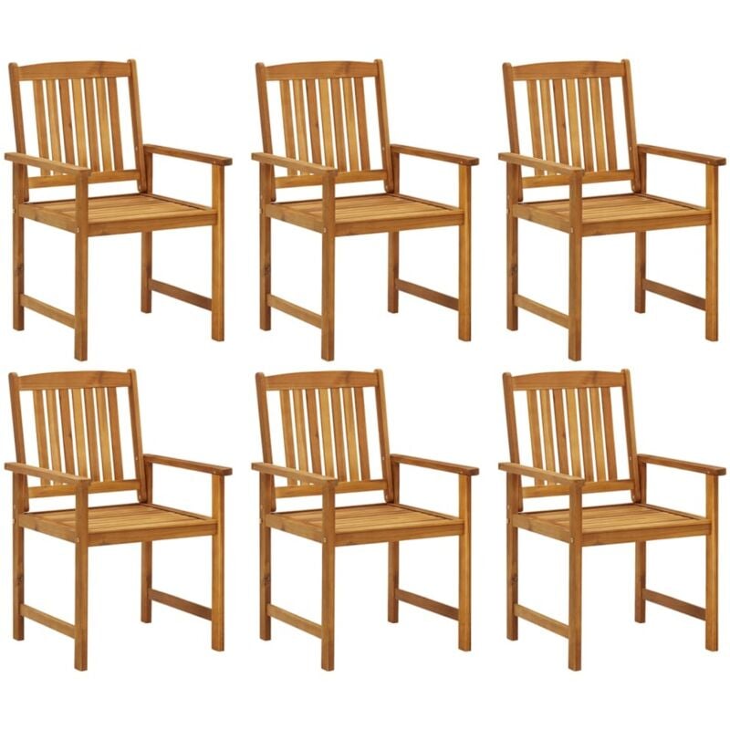 Vidaxl - Chaises de jardin 6 pcs Bois d'acacia massif
