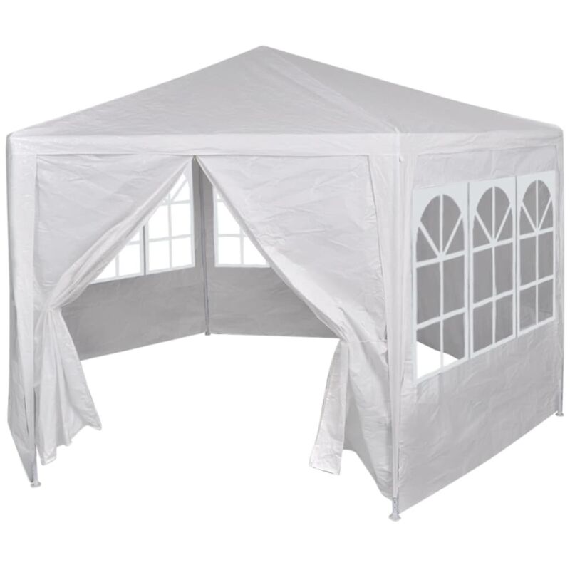 Chapiteau avec 6 murs latéraux blanc 2x2 m