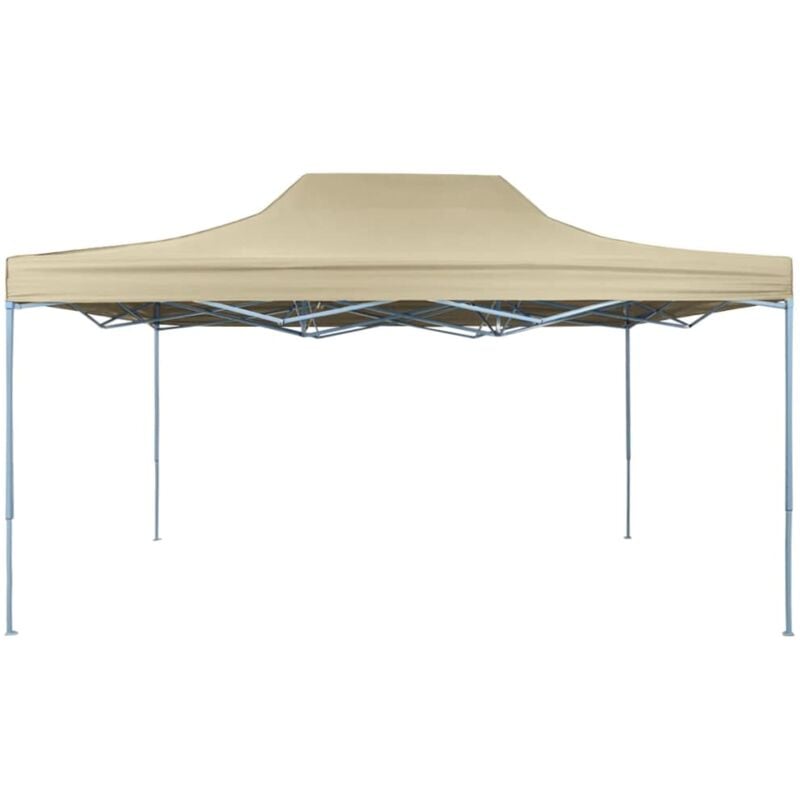 Tente pliable 3 x 4,5 m Blanc crème Vidaxl