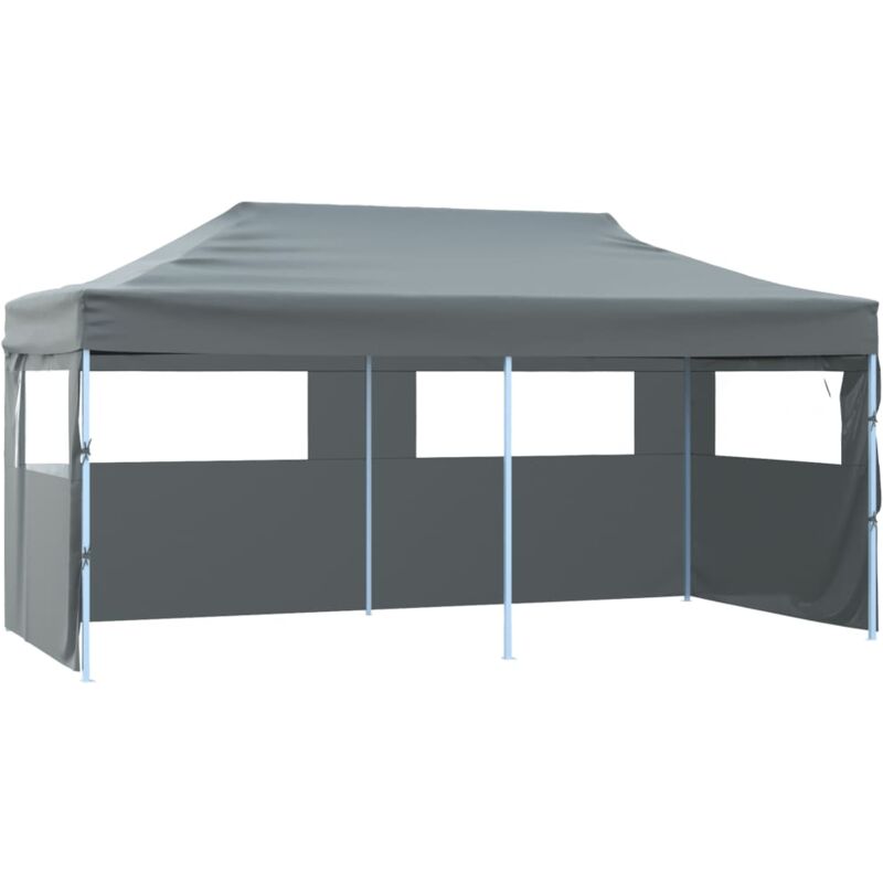 Vidaxl - Tente de réception pliable avec parois 3x6 m anthracite