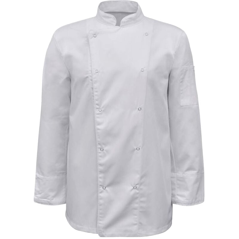 

Chaqueta de chef manga larga talla XL blanca 2 unidades - Blanco - Vidaxl