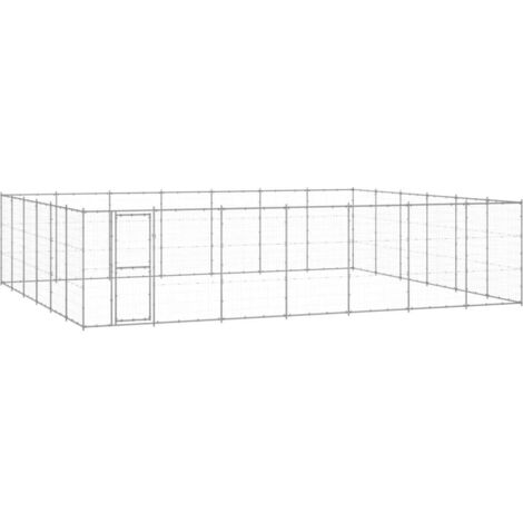vidaXL Chenil extérieur Acier galvanisé 50,82 m²
