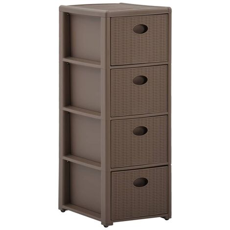 vidaXL 3-Drawer Chest Taupe 40x40x60 cm - Taupe