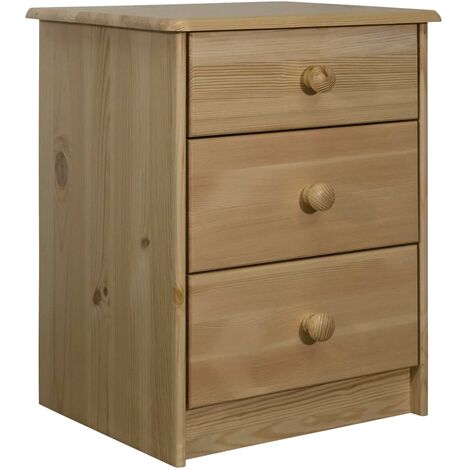 main image of "vidaXL Chest of Drawers 43x34x53 cm Solid Pine Wood - Brown"