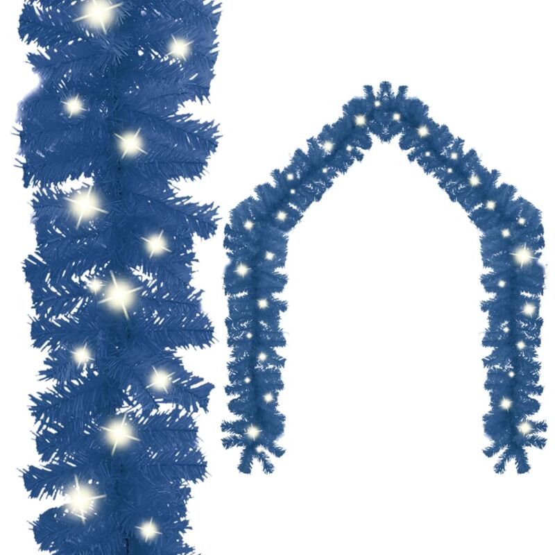 Christmas Garland With Led Lights 20 M Blue Vidaxl