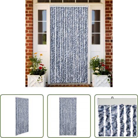 vidaXL Ciniglia -  Zanzariera Blu e Bianco 90x200 cm Ciniglia