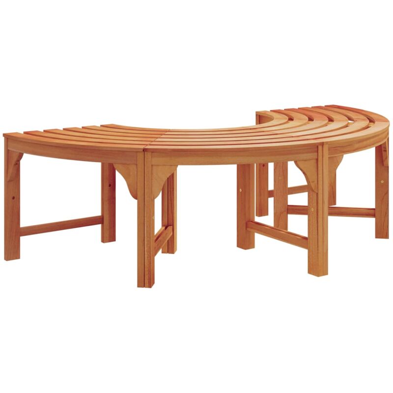 Tree Bench Brown 160 X 160 X 45cm Solid Eucalyptus Wood Vidaxl