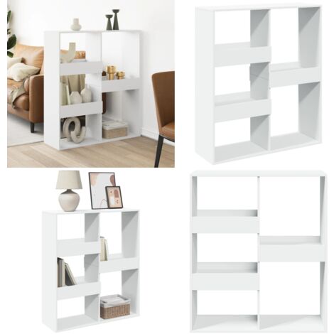 vidaXL Cloison de séparation blanc 100x33x115 cm bois d'ingénierie