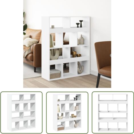 vidaXL Cloison de séparation blanc 100x33x125,5 cm bois d'ingénierie