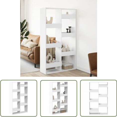 vidaXL Cloison de séparation blanc 100x33x175 cm bois d'ingénierie