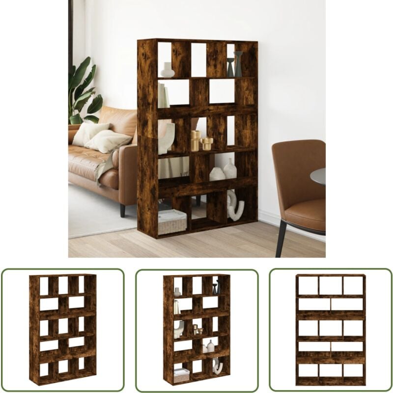 The Living Store - vidaXL Cloison de séparation chêne fumé bois d'ingénierie