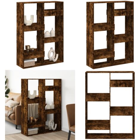 vidaXL Cloison de séparation chêne fumé100x33x135 cm bois d'ingénierie