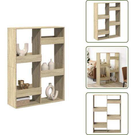 vidaXL Cloison de séparation chêne sonoma 100x33x135cm bois ingénierie