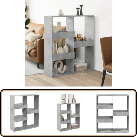 vidaXL Cloison de séparation gris béton 100x33x115cm bois d'ingénierie