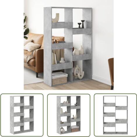vidaXL Cloison de séparation gris béton 100x33x155,5cm bois ingénierie