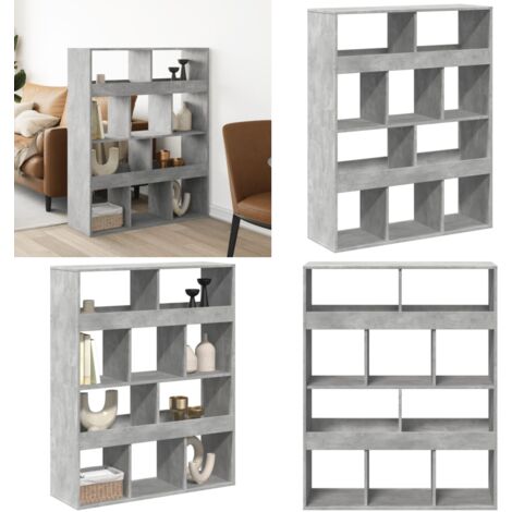 vidaXL Cloison de séparation gris béton bois d'ingénierie