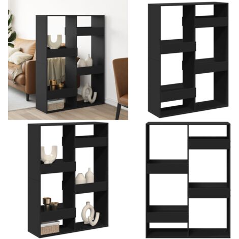 vidaXL Cloison de séparation noir 100x33x135 cm bois ingénierie
