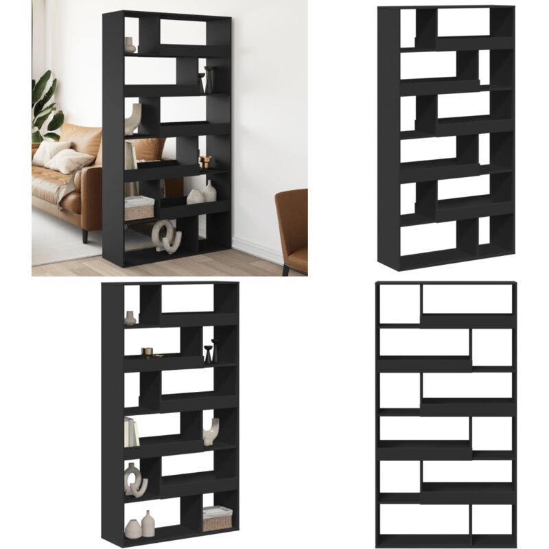 Vidaxl - Cloison de séparation noir 100x33x187,5 cm bois d'ingénierie