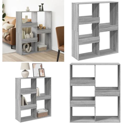 vidaXL Cloison de séparation sonoma gris 100x33x115 cm bois ingénierie