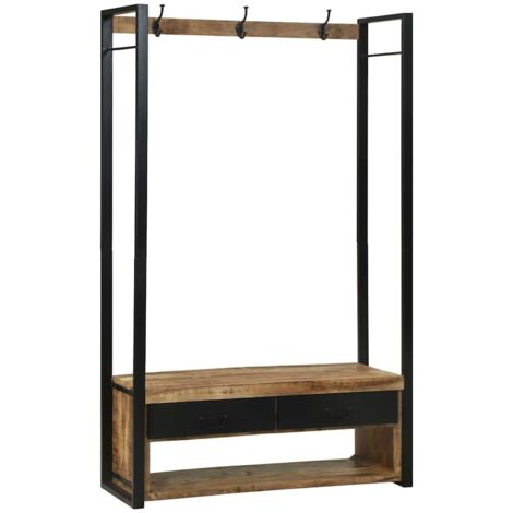 vidaXL  Clothes Rack  Brown 110 x 40 x 179 cm Solid Mango wood