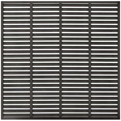 Vidaxl – Clôture à persiennes WPC 180x180 cm noir – Résistante à la pourriture et rouille – Lattes pour ensoleillement et air – Assemblage requis - vidaXL222989