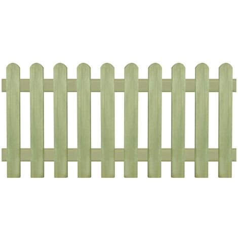 vidaXL Clôture Bois de Pin Imprégné 170x60-120 cm 6/9 cm Bordure Jardin Patio