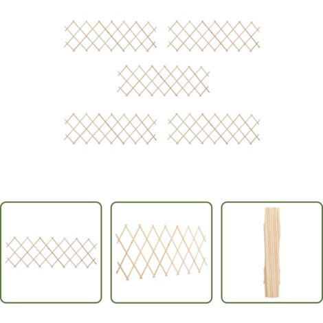 vidaXL Clôture en sapin -  Clôture à treillis 5 pcs Bois de sapin 180x60 cm